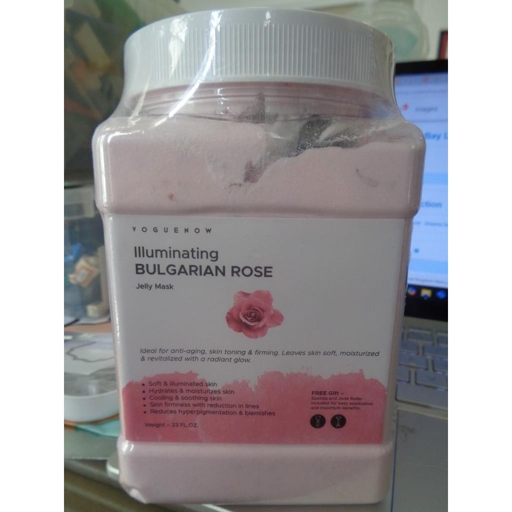 VogueNow Illuminating Bulgarian Rose Jelly Mask w/ Roller and Brush 23 oz